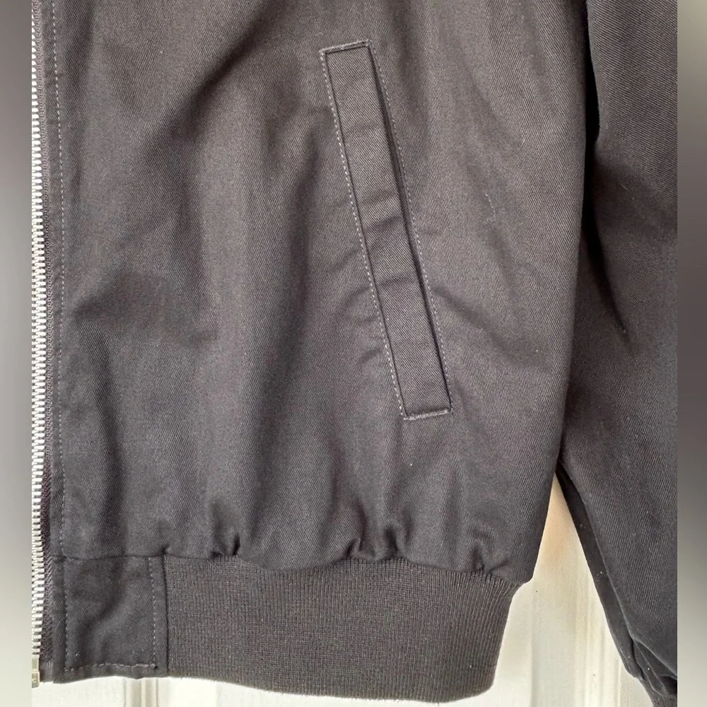 ASOS Brand‎ Unisex Bomber Jacket Black Lined Size XS